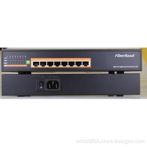 Gigabit Ethernet POE Switch 8 Port Rackmounted UTP STP 1000